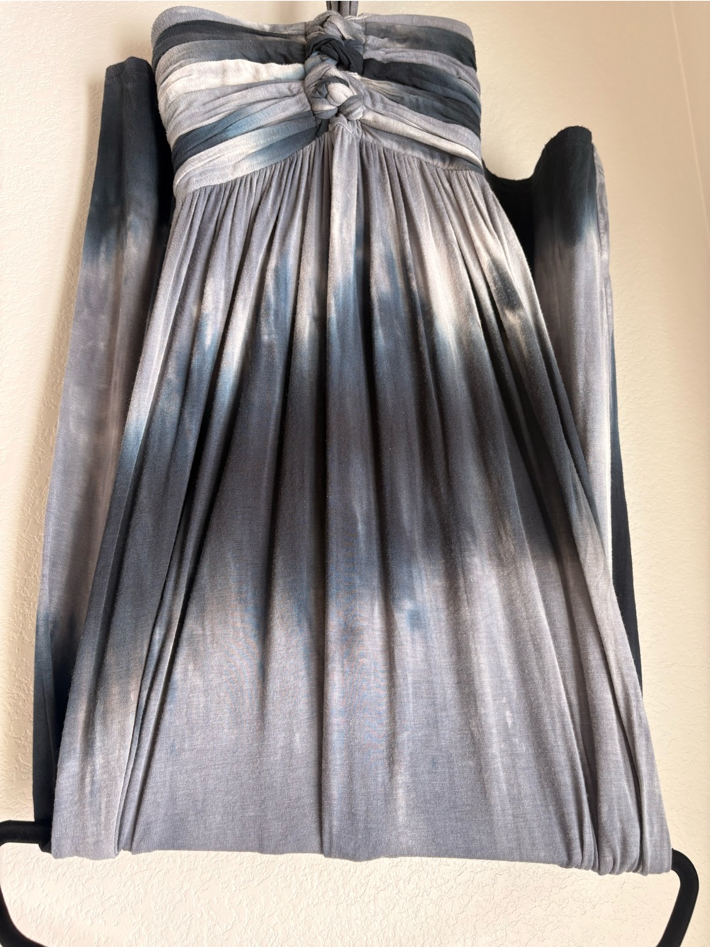 Tie-Dye Halter Top in Slate and Steel Blue - Picture 2 of 5